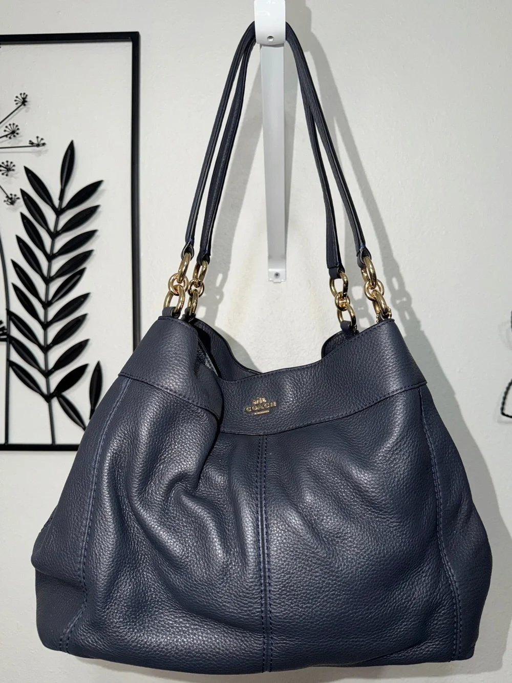Coach Lexy Pebble Leather Shoulder Bag